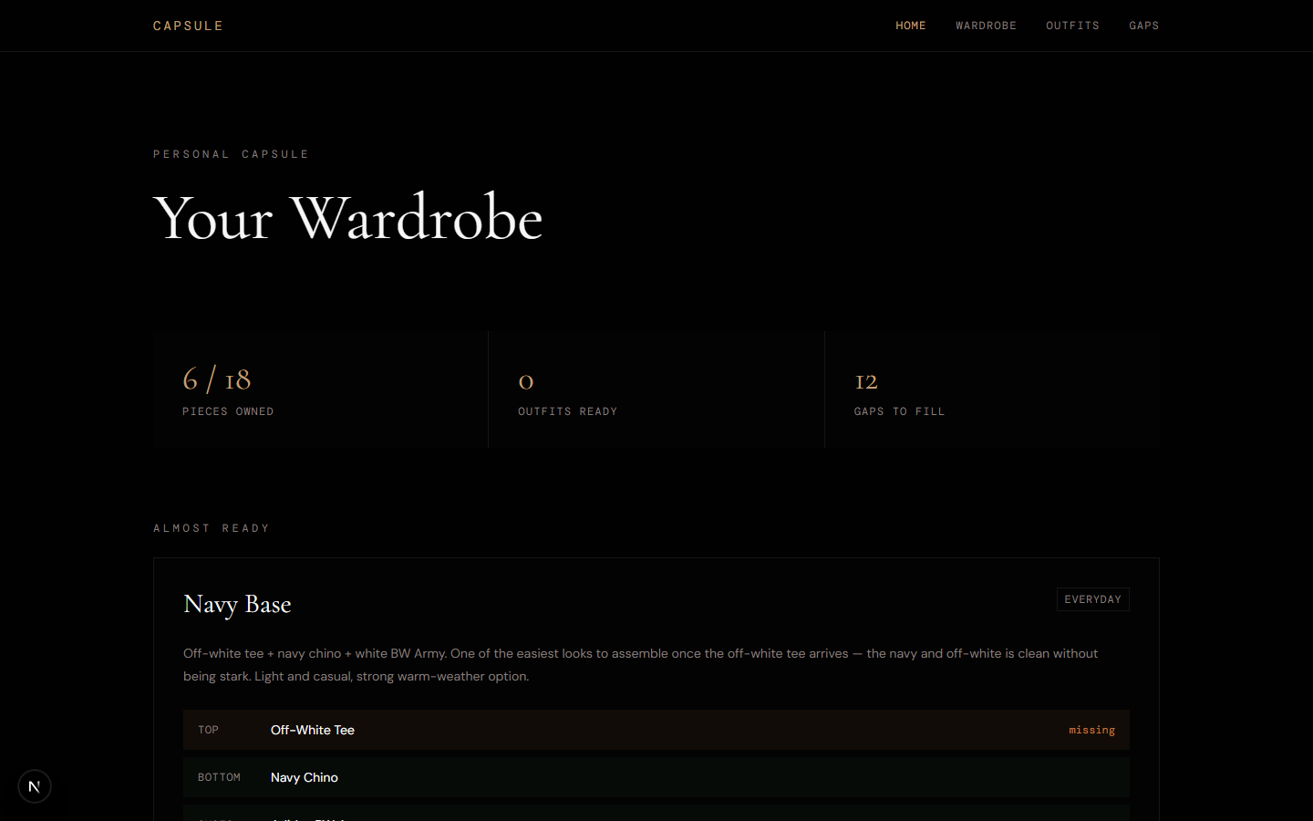 Wardrobe App